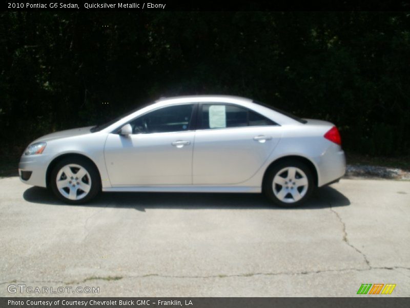 Quicksilver Metallic / Ebony 2010 Pontiac G6 Sedan