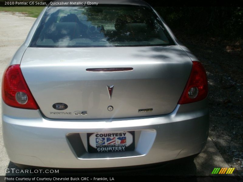Quicksilver Metallic / Ebony 2010 Pontiac G6 Sedan