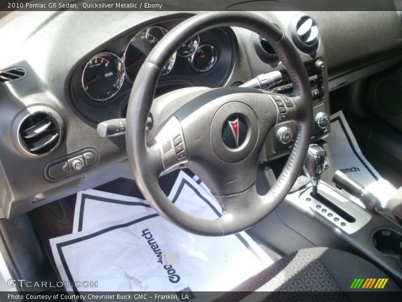Quicksilver Metallic / Ebony 2010 Pontiac G6 Sedan