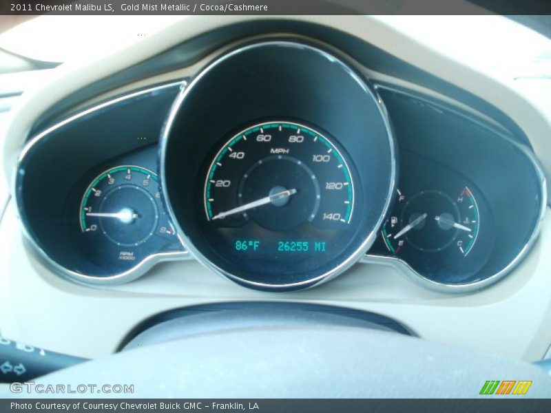 Gold Mist Metallic / Cocoa/Cashmere 2011 Chevrolet Malibu LS