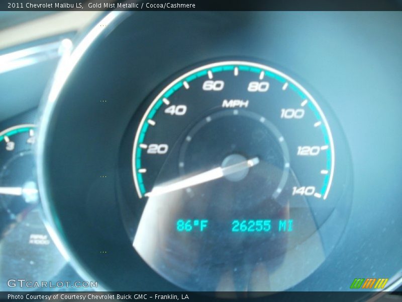 Gold Mist Metallic / Cocoa/Cashmere 2011 Chevrolet Malibu LS
