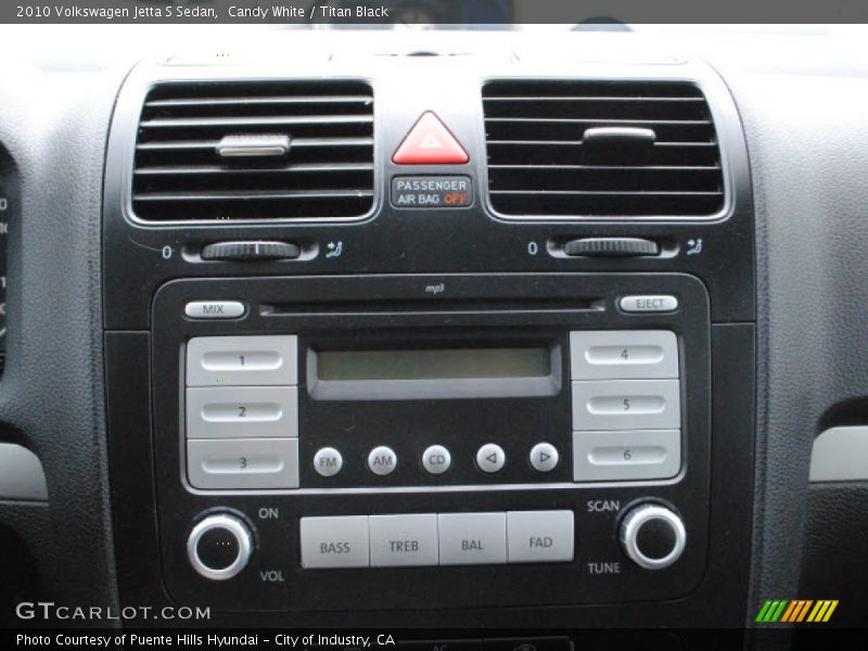 Candy White / Titan Black 2010 Volkswagen Jetta S Sedan