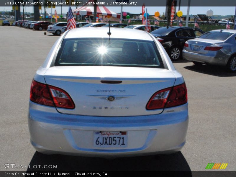 Bright Silver Metallic / Dark Slate Gray 2010 Chrysler Sebring Touring Sedan