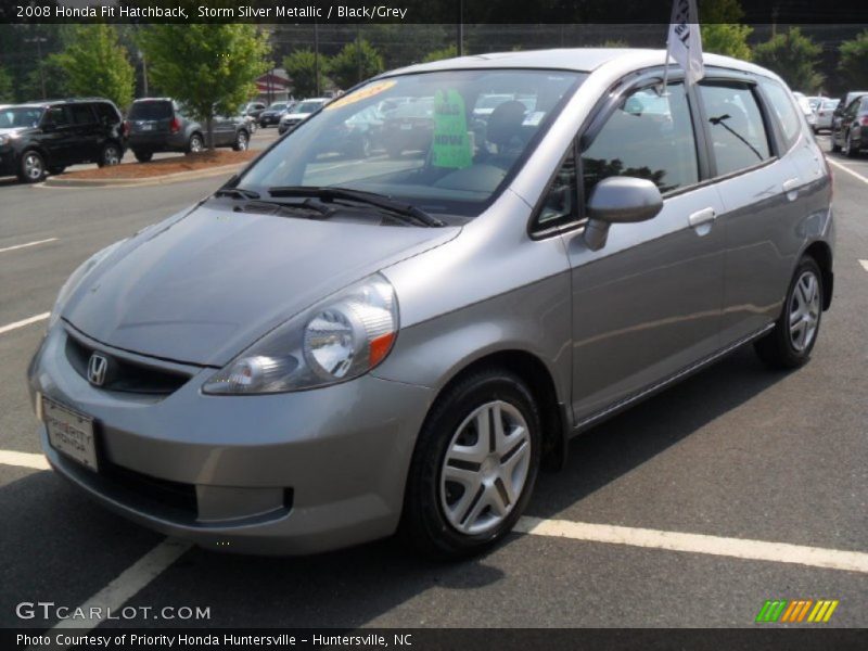 Storm Silver Metallic / Black/Grey 2008 Honda Fit Hatchback