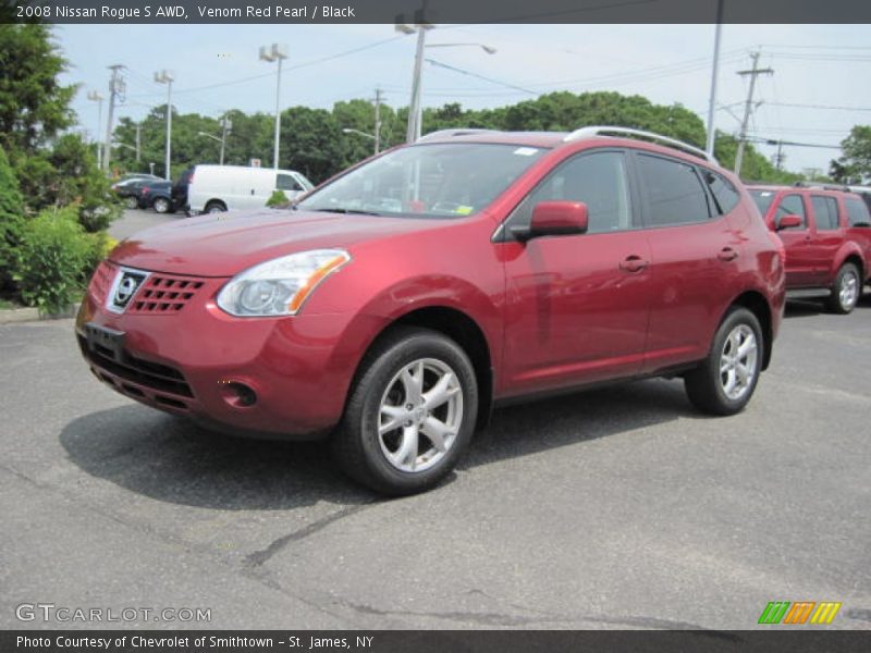 Venom Red Pearl / Black 2008 Nissan Rogue S AWD