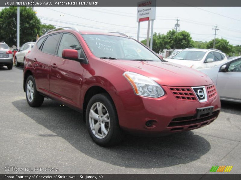 Venom Red Pearl / Black 2008 Nissan Rogue S AWD