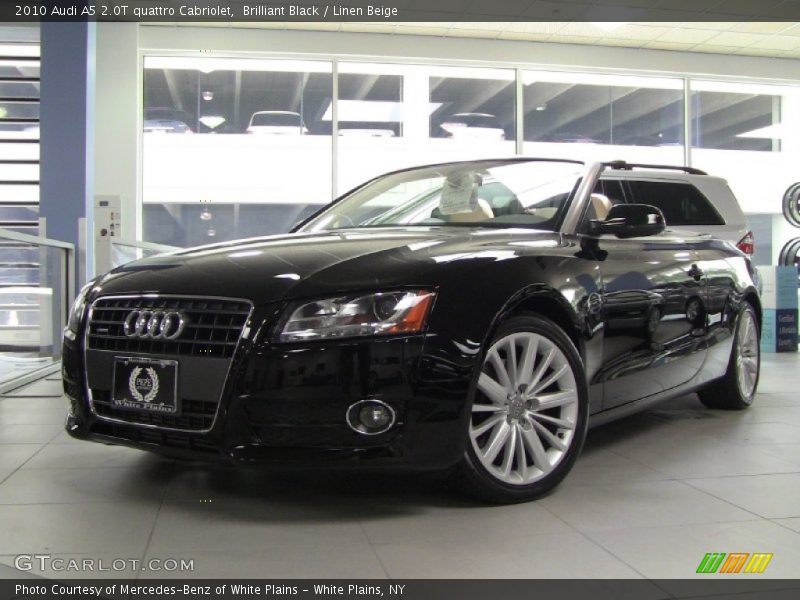 Brilliant Black / Linen Beige 2010 Audi A5 2.0T quattro Cabriolet