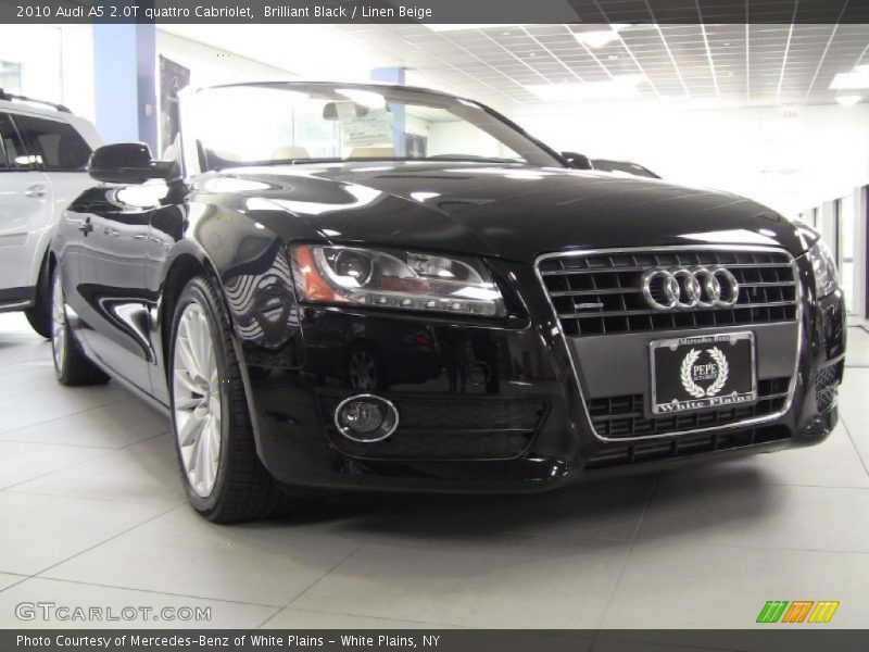 Brilliant Black / Linen Beige 2010 Audi A5 2.0T quattro Cabriolet