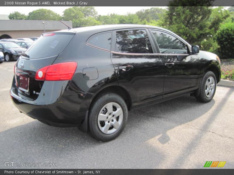 Wicked Black / Gray 2008 Nissan Rogue S AWD