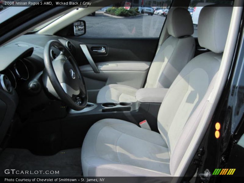 Wicked Black / Gray 2008 Nissan Rogue S AWD