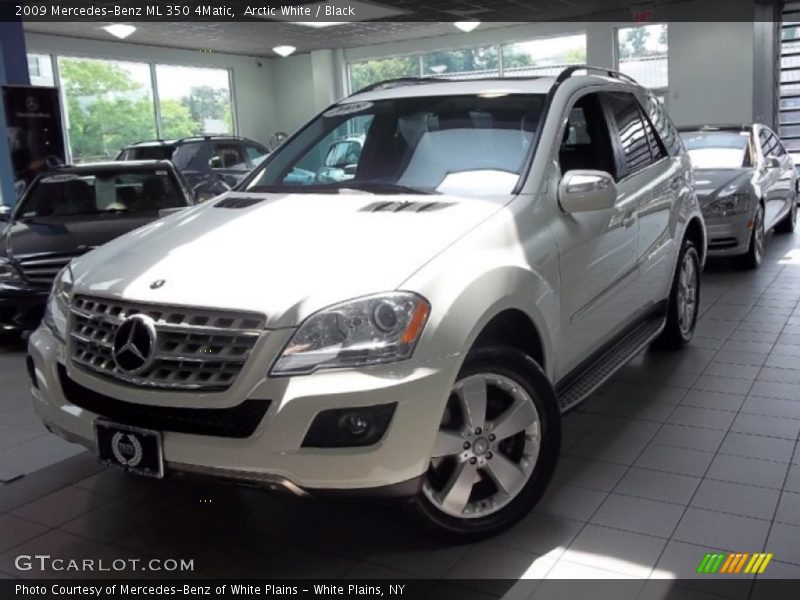 Arctic White / Black 2009 Mercedes-Benz ML 350 4Matic