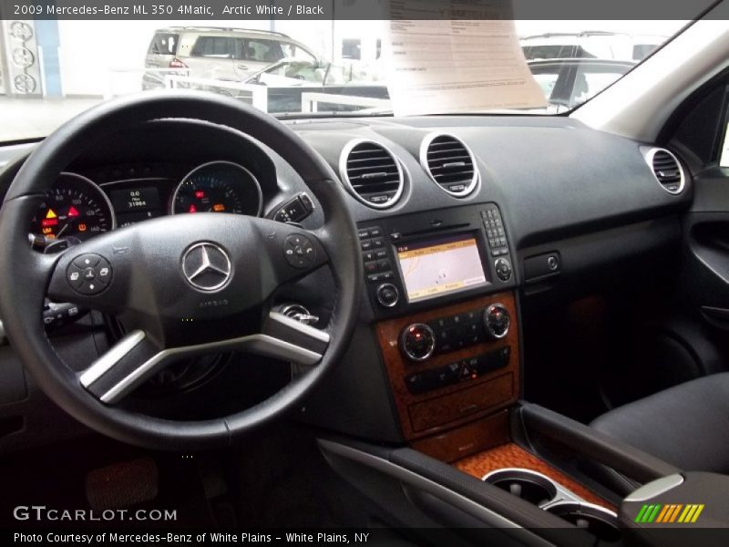 Arctic White / Black 2009 Mercedes-Benz ML 350 4Matic