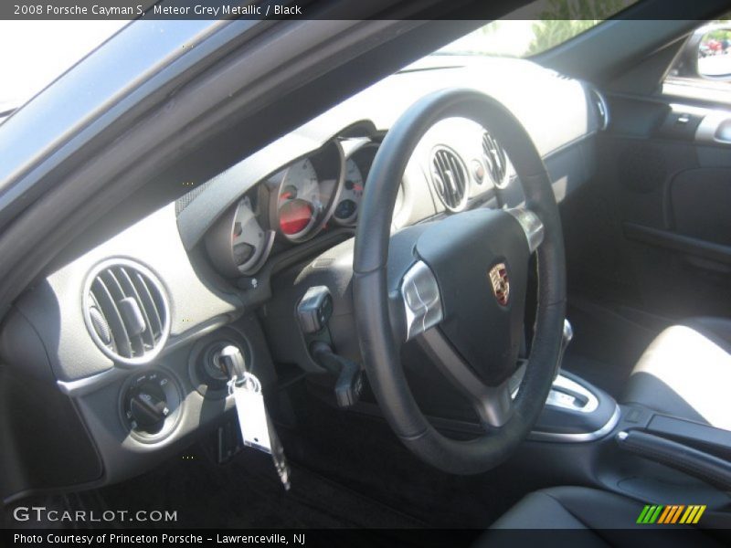 Meteor Grey Metallic / Black 2008 Porsche Cayman S
