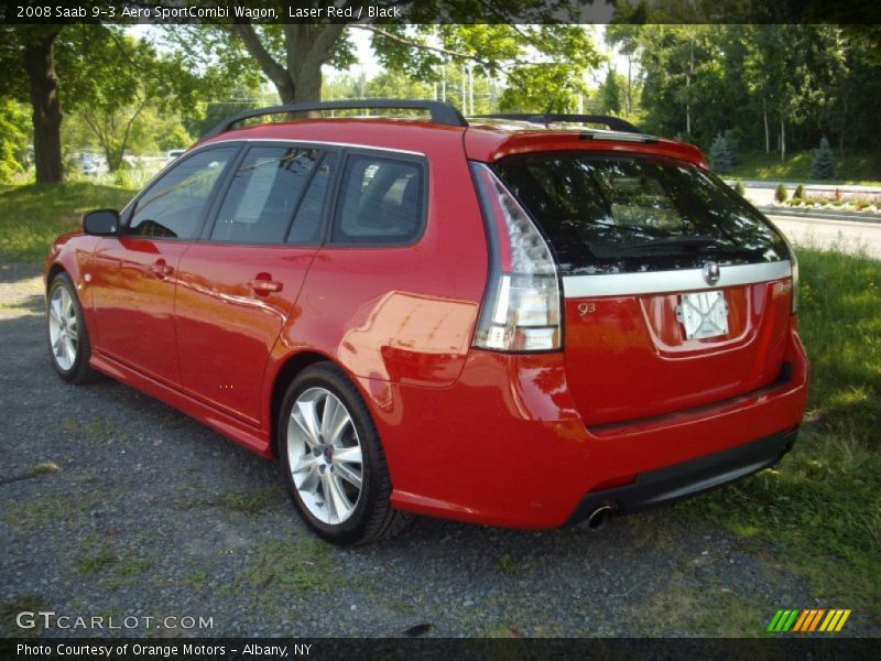 Laser Red / Black 2008 Saab 9-3 Aero SportCombi Wagon