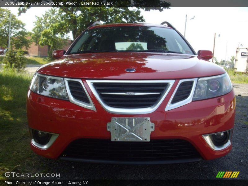 Laser Red / Black 2008 Saab 9-3 Aero SportCombi Wagon