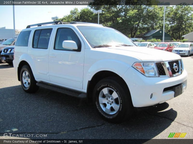 Avalanche White / Graphite 2007 Nissan Pathfinder SE 4x4