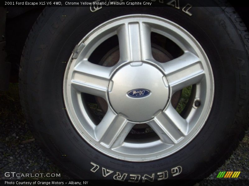 Chrome Yellow Metallic / Medium Graphite Grey 2001 Ford Escape XLS V6 4WD