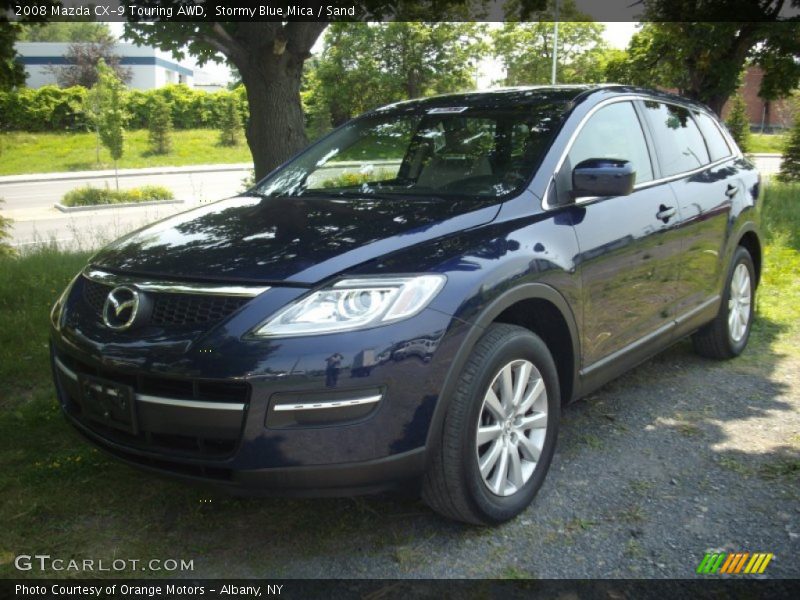 Stormy Blue Mica / Sand 2008 Mazda CX-9 Touring AWD