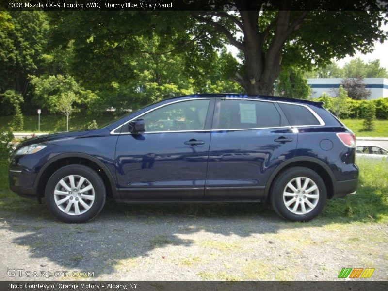 Stormy Blue Mica / Sand 2008 Mazda CX-9 Touring AWD