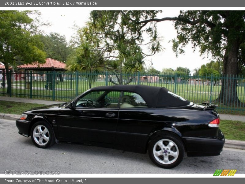 Black / Warm Beige 2001 Saab 9-3 SE Convertible
