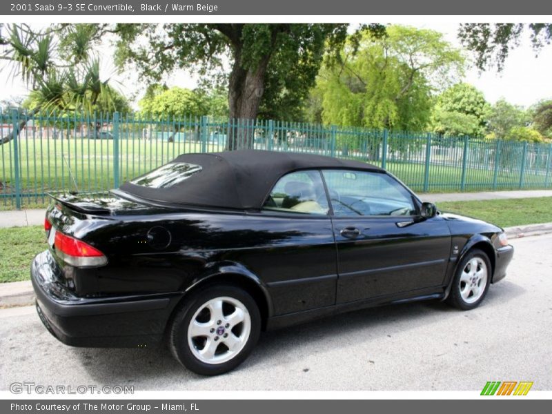 Black / Warm Beige 2001 Saab 9-3 SE Convertible