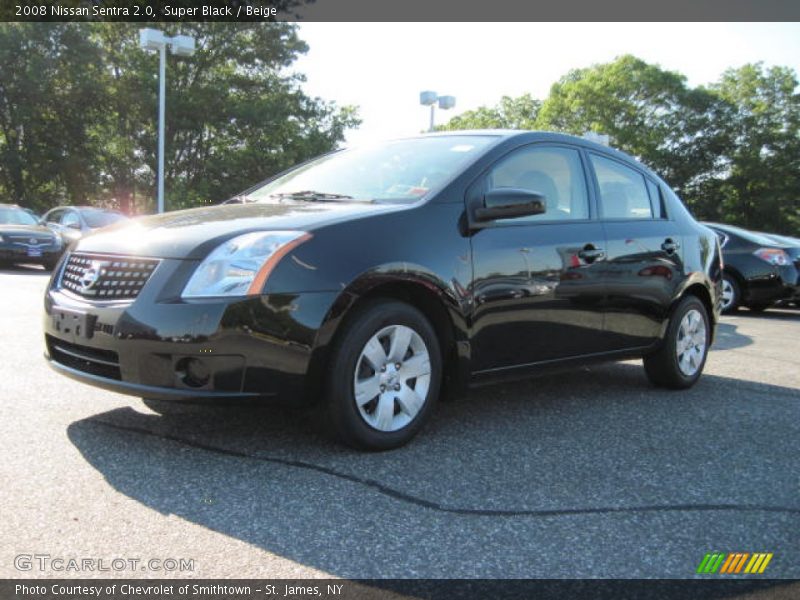Super Black / Beige 2008 Nissan Sentra 2.0