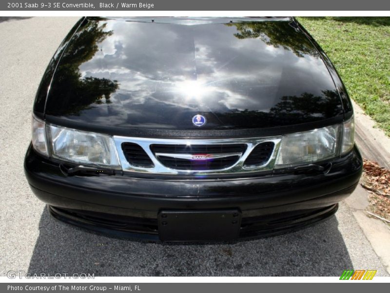 Black / Warm Beige 2001 Saab 9-3 SE Convertible