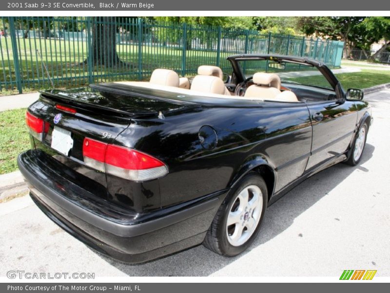 Black / Warm Beige 2001 Saab 9-3 SE Convertible