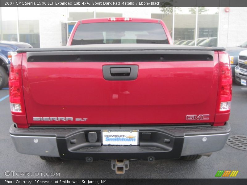 Sport Dark Red Metallic / Ebony Black 2007 GMC Sierra 1500 SLT Extended Cab 4x4