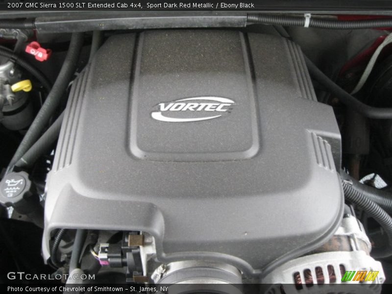 Sport Dark Red Metallic / Ebony Black 2007 GMC Sierra 1500 SLT Extended Cab 4x4