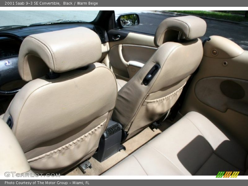 Black / Warm Beige 2001 Saab 9-3 SE Convertible
