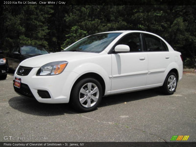 Clear White / Gray 2010 Kia Rio LX Sedan