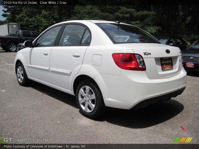 Clear White / Gray 2010 Kia Rio LX Sedan