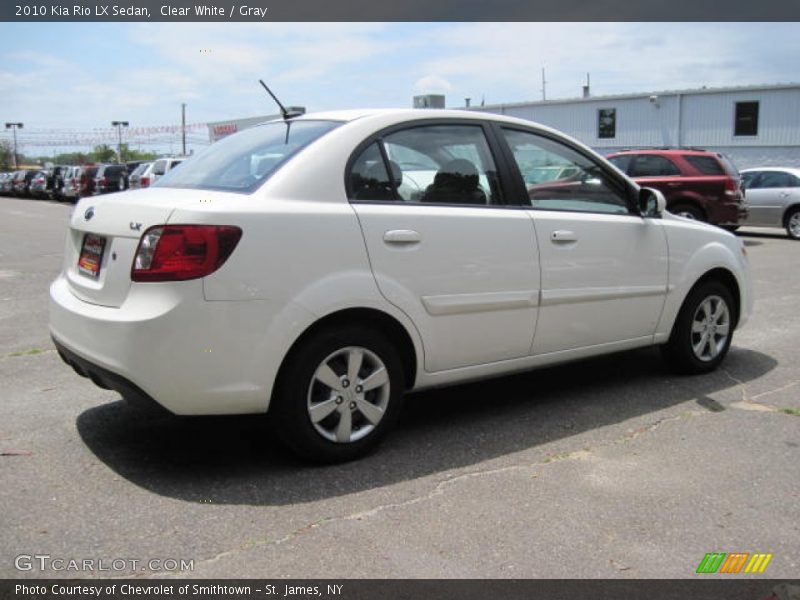 Clear White / Gray 2010 Kia Rio LX Sedan