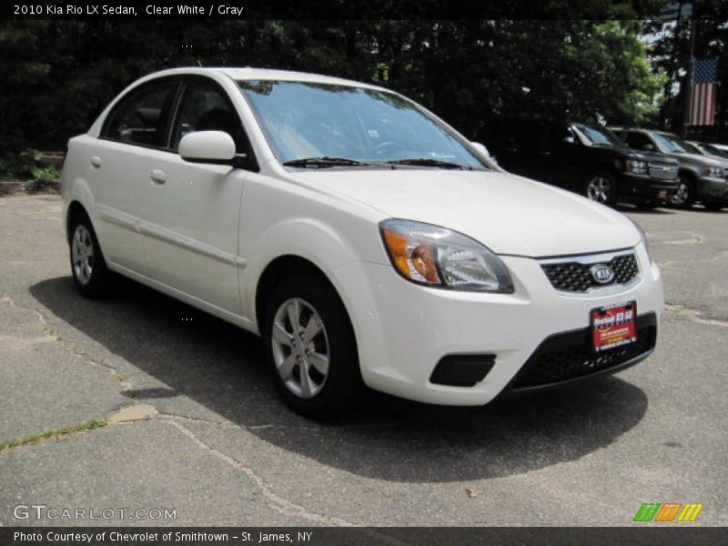 Clear White / Gray 2010 Kia Rio LX Sedan