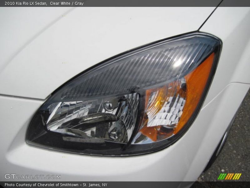 Clear White / Gray 2010 Kia Rio LX Sedan