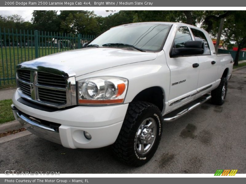 Bright White / Medium Slate Gray 2006 Dodge Ram 2500 Laramie Mega Cab 4x4