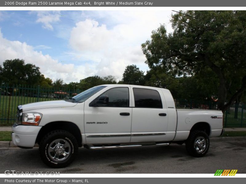 Bright White / Medium Slate Gray 2006 Dodge Ram 2500 Laramie Mega Cab 4x4
