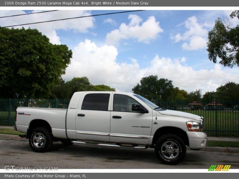 Bright White / Medium Slate Gray 2006 Dodge Ram 2500 Laramie Mega Cab 4x4