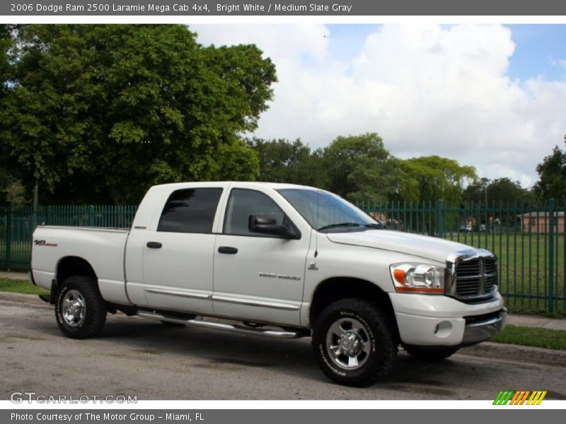 Bright White / Medium Slate Gray 2006 Dodge Ram 2500 Laramie Mega Cab 4x4