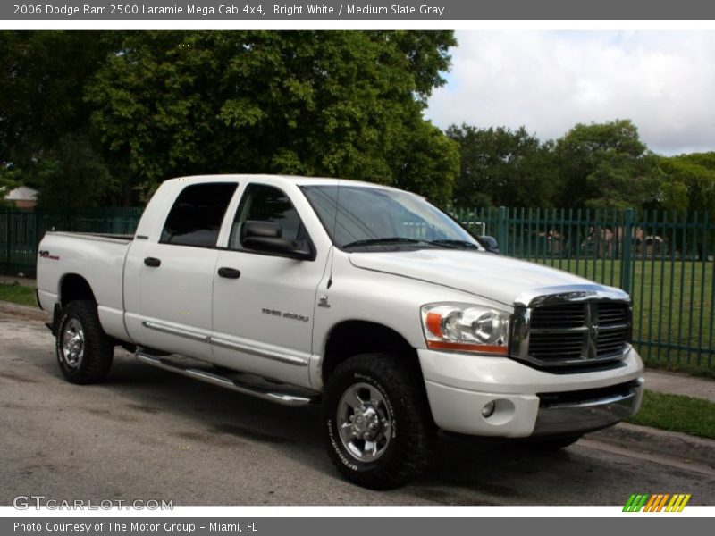 Bright White / Medium Slate Gray 2006 Dodge Ram 2500 Laramie Mega Cab 4x4