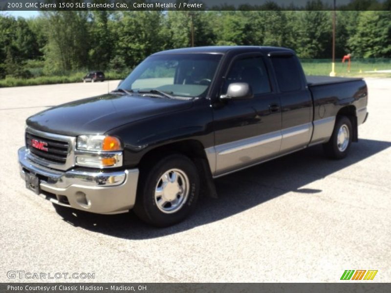 Carbon Metallic / Pewter 2003 GMC Sierra 1500 SLE Extended Cab