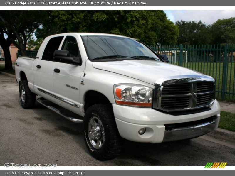 Bright White / Medium Slate Gray 2006 Dodge Ram 2500 Laramie Mega Cab 4x4