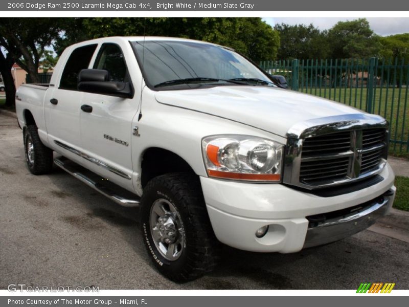 Bright White / Medium Slate Gray 2006 Dodge Ram 2500 Laramie Mega Cab 4x4