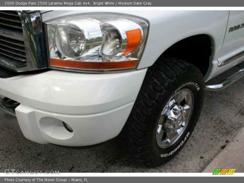 Bright White / Medium Slate Gray 2006 Dodge Ram 2500 Laramie Mega Cab 4x4