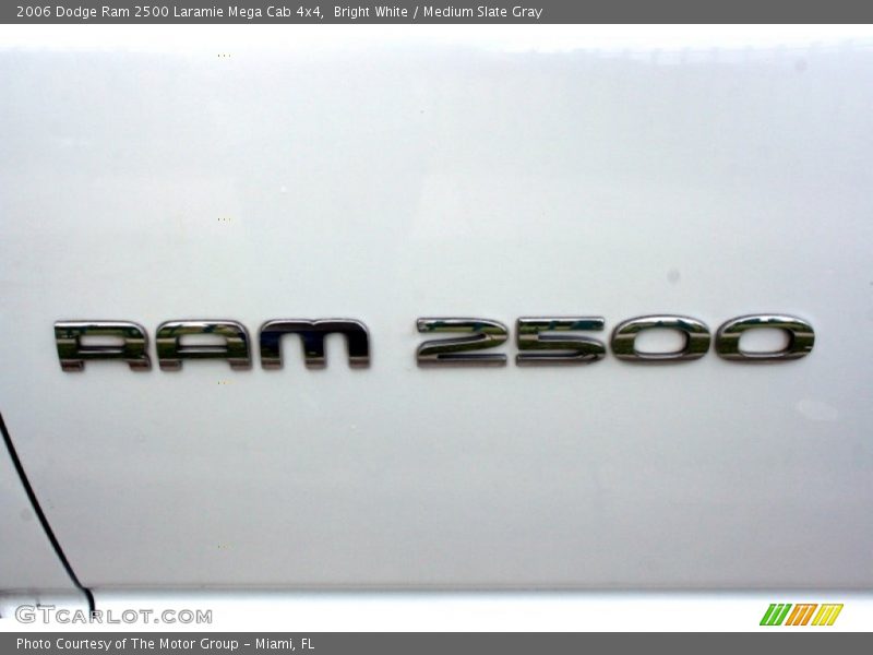 Bright White / Medium Slate Gray 2006 Dodge Ram 2500 Laramie Mega Cab 4x4