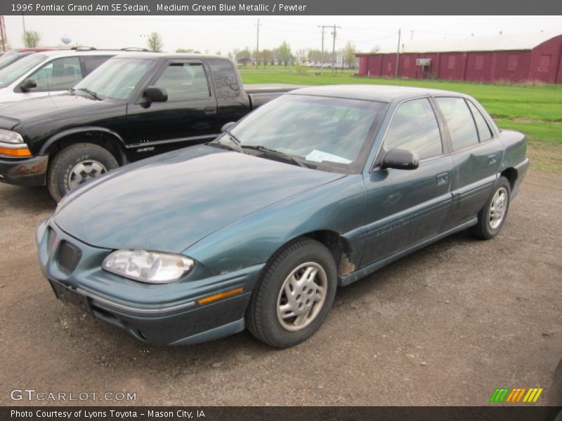 Medium Green Blue Metallic / Pewter 1996 Pontiac Grand Am SE Sedan