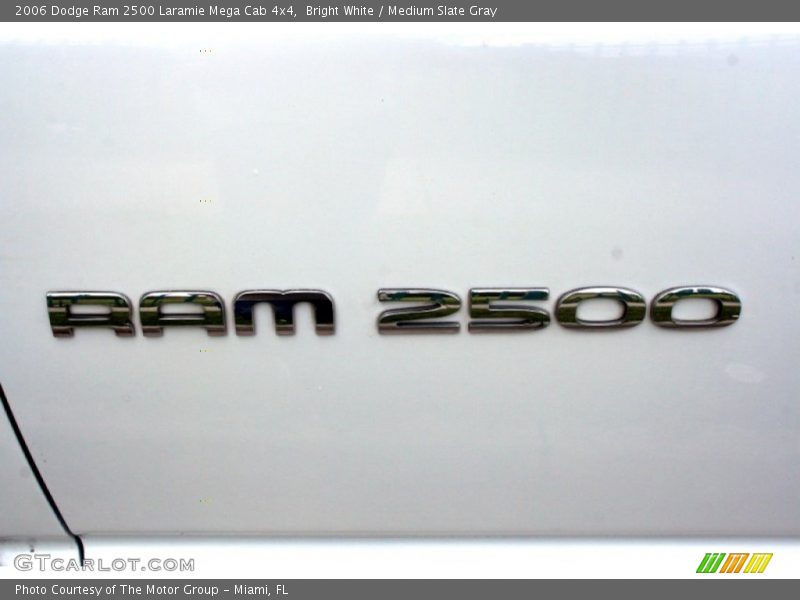 Bright White / Medium Slate Gray 2006 Dodge Ram 2500 Laramie Mega Cab 4x4