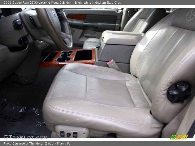 Bright White / Medium Slate Gray 2006 Dodge Ram 2500 Laramie Mega Cab 4x4