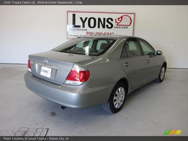 Mineral Green Opalescent / Gray 2005 Toyota Camry LE